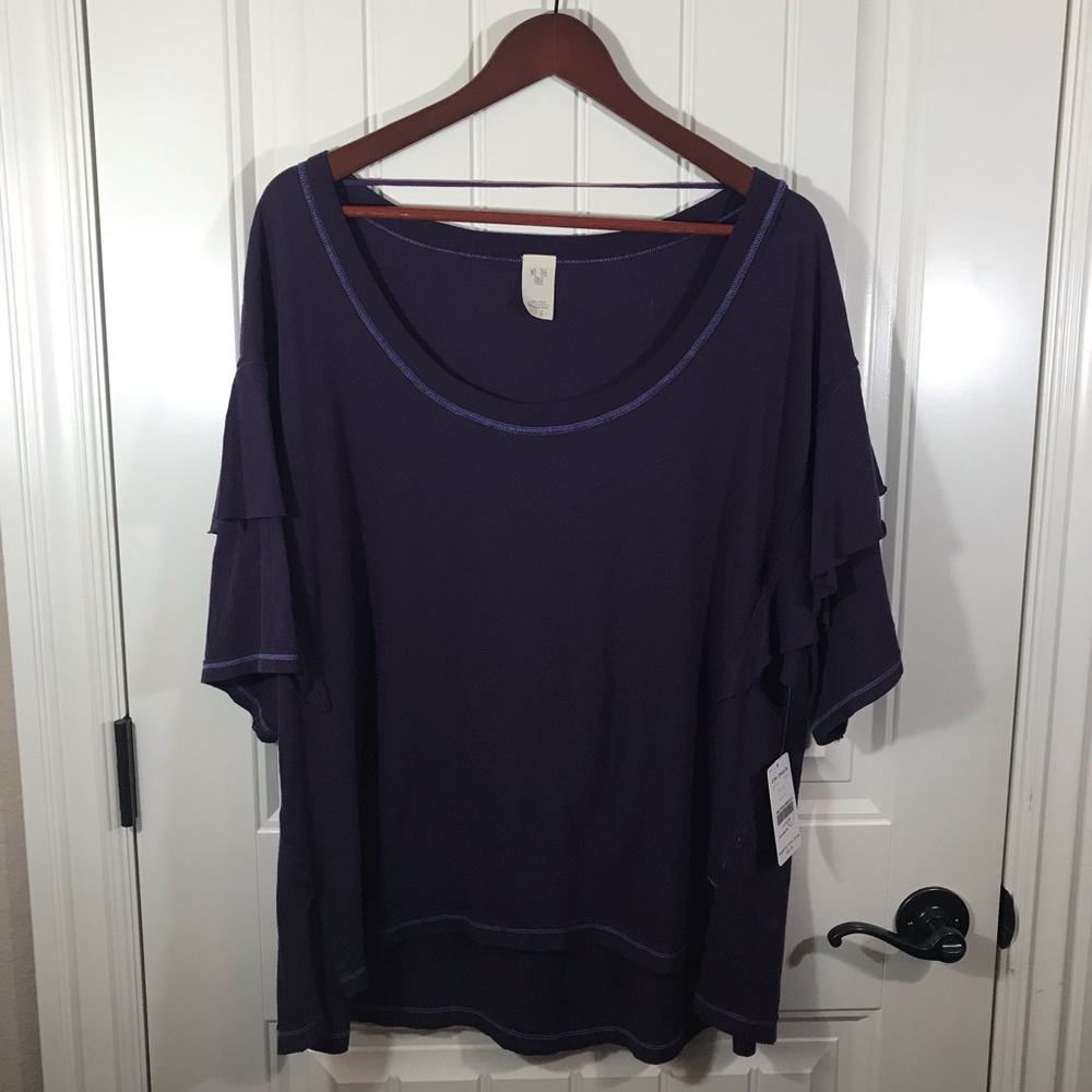 Free People, Abracadabra Tee in purple. - Picture 3 of 7
